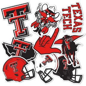Desert Cactus Texas Tech University Sticker TTU Red Raiders Stickers Vinyl Decals Laptop Water Bottle Car Scrapbook T2 (Type 2)