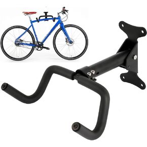 2Pack Foldable Adjustable Bike Wall Mount Bicycle Storage Rack, Heavy Duty with Rubber Coating, Space Saving