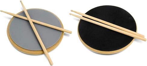 15.7" Double Sided Silent Drum Practice Pad & 16" Drumstick Set by Trademark Innovations in Saudi Arabia