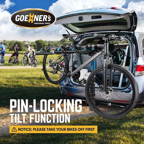 حامل وصلة ربط 4 دراجات (بحد أقصى 220 رطل)، رف دراجة مثبت على وصلة وصلة للسيارة مع أذرع قابلة للطي عالية القوة ومشد وصلة، تصميم مضاد للخشخشة، حامل دراجة للسيارة، سيارات الدفع الرباعي، شاحنة 2 بوصة in Kuwait