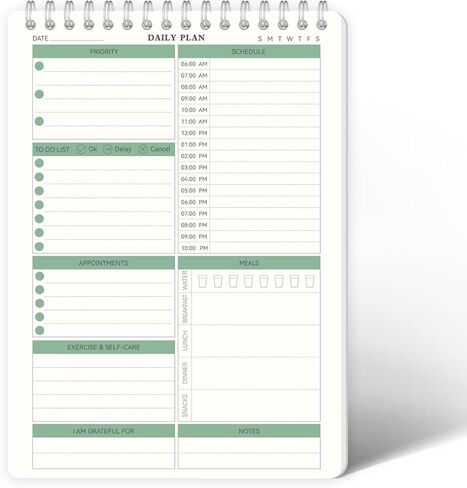 Weekly Planner Pad 52 Undated Weekly Planner Notepad with To Do List, Habit Tracker, Tear Off Weekly Calendar Work Planner 52 Pages Weeks Planning Pad, Green Pink Orange(7"x10") in Saudi Arabia