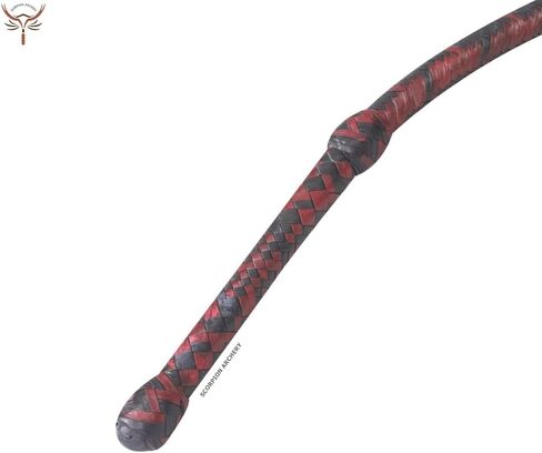 Bullwhip 3 أقدام 4 أقدام 6 أقدام 8 أقدام جلد البقر الحقيقي 8 ضفائر الفروسية الثور السوط الأسود والأحمر اللون حبل البطن الأساسية داخل هدية عيد ميلاد له in Kuwait