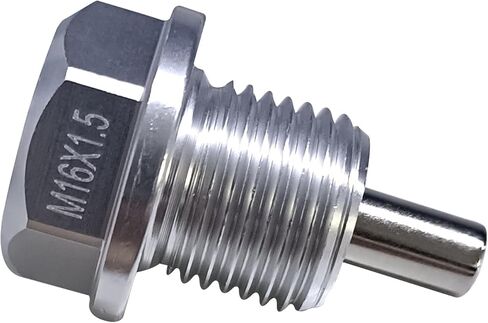 2 قطعة M16 x1.5 سدادة تصريف الزيت المغناطيسي من الفولاذ المقاوم للصدأ مع 12 حشية غسيل نحاسية بديلة لتويوتا ولكزس ونيسان وإنفينيتي (فضي) in Kuwait