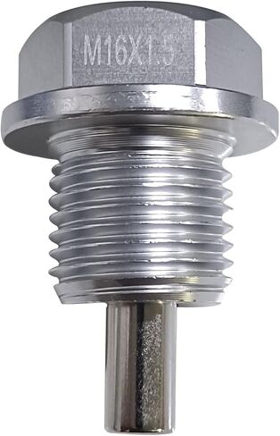 2 قطعة M16 x1.5 سدادة تصريف الزيت المغناطيسي من الفولاذ المقاوم للصدأ مع 12 حشية غسيل نحاسية بديلة لتويوتا ولكزس ونيسان وإنفينيتي (فضي) in Kuwait