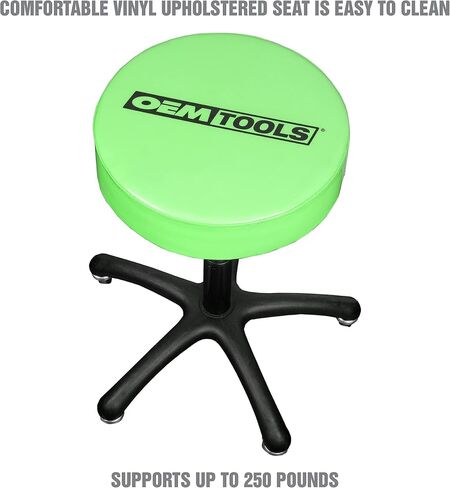 OEMTOOLS 24956 Heavy Duty Pneumatic Rolling Stool, Garage Stool with Wheels, Shop Stool on Wheels, Adjustable Height Stool, Rolling Work Seat, Mechanic Roller Seat in Saudi Arabia