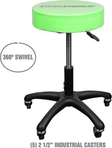 OEMTOOLS 24956 Heavy Duty Pneumatic Rolling Stool, Garage Stool with Wheels, Shop Stool on Wheels, Adjustable Height Stool, Rolling Work Seat, Mechanic Roller Seat in Saudi Arabia