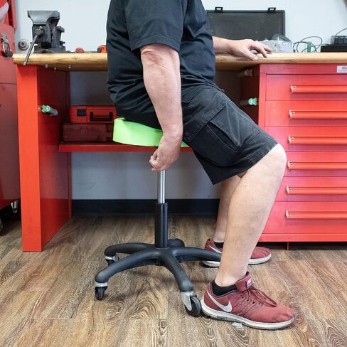 OEMTOOLS 24956 Heavy Duty Pneumatic Rolling Stool, Garage Stool with Wheels, Shop Stool on Wheels, Adjustable Height Stool, Rolling Work Seat, Mechanic Roller Seat in Saudi Arabia