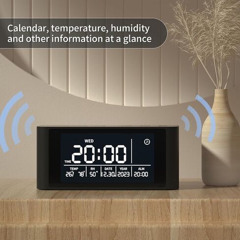Bluetooth Speaker with Digital Alarm Clock, Wireless Charger, FM Clock Radio,Super Loudspeaker,Dimmable LED Display for Bedroom,Home, Adaptor in Saudi Arabia