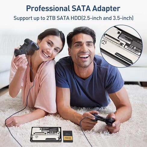 Diyeeni SATA Network Adapters, SATA Interface Network Card Adapters, Hard Disk Adapters for PS2, Free McBoot, with 64MB FMCBV1.966 Memory Card, Support up to 2TB SATA HDD in Saudi Arabia
