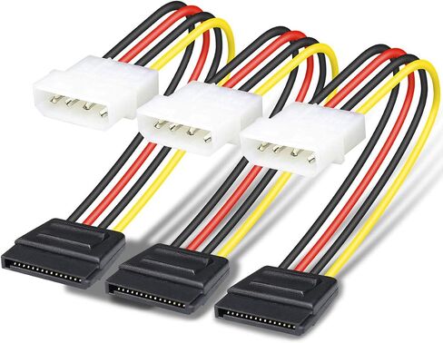 BENFEI SATA إلى Molex، 3 حزم 4 Pin Molex إلى SATA كابل الطاقة - 10 بوصات in Saudi Arabia