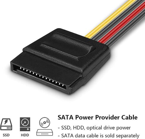 BENFEI SATA إلى Molex، 3 حزم 4 Pin Molex إلى SATA كابل الطاقة - 10 بوصات in Saudi Arabia