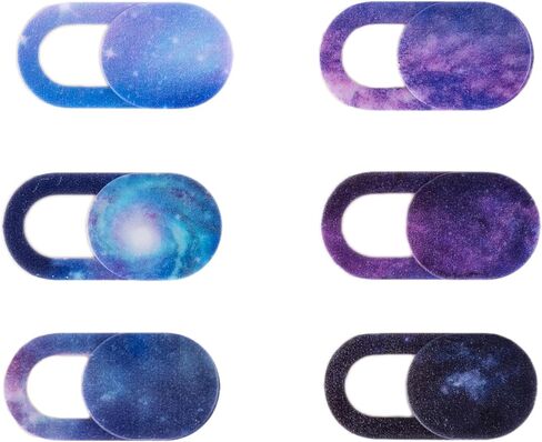 [6 عبوات] غطاء كاميرا الويب، غطاء كاميرا الكمبيوتر المحمول، غطاء كاميرا رفيع للغاية لجهاز MacBook Pro، iMac، PC، iPad، iPhone 8/7/6 Plus، الهاتف الخلوي والمزيد من الملحقات - سديم حلزوني (أزرق + أرجواني) in Kuwait