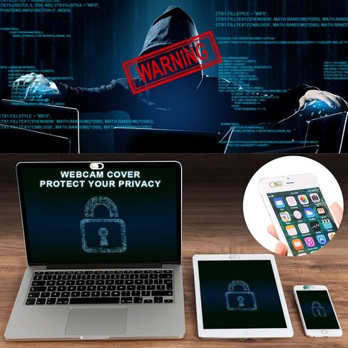 منزلق غطاء كاميرا الويب، غطاء كاميرا الكمبيوتر المحمول رفيع للغاية يناسب جهاز MacBook Air Pro iPhone iPad، مانع كاميرا Mac للكمبيوتر المحمول لحماية خصوصيتك وأمانك (رخامي 3 قطع) in Saudi Arabia