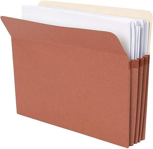 Staples 418293 Expanding File Pockets 3.5-Inch Expansion Letter Size Brown 25/BX in Saudi Arabia
