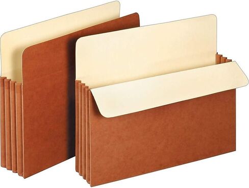 Staples 418293 Expanding File Pockets 3.5-Inch Expansion Letter Size Brown 25/BX in Saudi Arabia