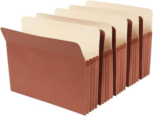 Staples 418293 Expanding File Pockets 3.5-Inch Expansion Letter Size Brown 25/BX in Saudi Arabia