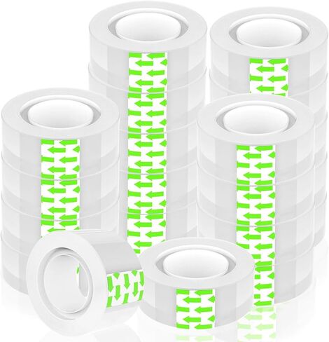 20 لفة شريط شفاف من وانباو، شريط شفاف 0.75 بوصة × 1200 بوصة للمدرسة والمكتب والمنزل in Kuwait