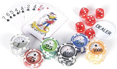 Poker Chips Set- 300PCS Poker Chips with Leather Case, 11.5 Gram Chips Set in Saudi Arabia