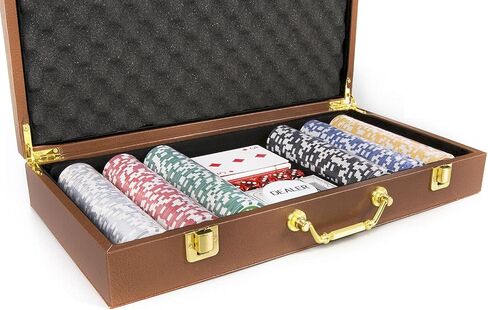 Poker Chips Set- 300PCS Poker Chips with Leather Case, 11.5 Gram Chips Set in Saudi Arabia