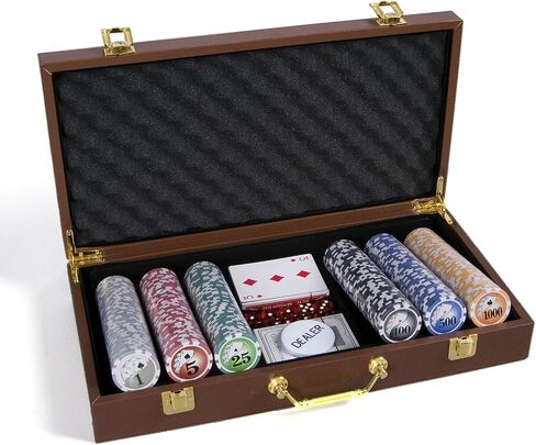 Poker Chips Set- 300PCS Poker Chips with Leather Case, 11.5 Gram Chips Set in Saudi Arabia