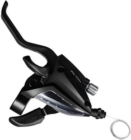 دراجة شيفتر ST-EF500 3×7، مجموعة ذراع ناقل الحركة/الفرامل باللون الأسود 21 سرعة مع كابلات تحويل داخلية مقاومة للصدأ، لا تتضمن غطاء كابل التحول، لدراجة الطريق والدراجة الجبلية والدراجة الجبلية in Kuwait