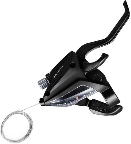 دراجة شيفتر ST-EF500 3×7، مجموعة ذراع ناقل الحركة/الفرامل باللون الأسود 21 سرعة مع كابلات تحويل داخلية مقاومة للصدأ، لا تتضمن غطاء كابل التحول، لدراجة الطريق والدراجة الجبلية والدراجة الجبلية in Kuwait