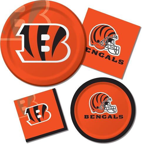 Creative Converting Officially Licensed NFL Paper Straws, 24-Count, Cincinnati Bengals in Saudi Arabia
