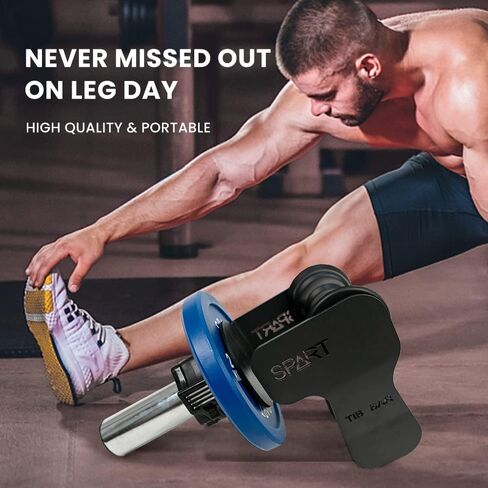 Solo Tib Bar, Professional Single Foot Tibialis Anterior Exercise Equipment Tibia Dorsi Calf Machine, Tibialis Trainer Calf Raise Machine, Shin Strengthener, Calves/Shin Splints and Knee/Ankle Pain Relief, Fit 1" and 2" Weight Plates in Kuwait