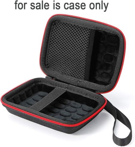 حقيبة سفر صلبة لجهاز كورج TM-50 / TM-60BK موالف المسرع ومشبك على الميكروفون، حقيبة تخزين واقية للحمل - أسود (بطانة سوداء) in Kuwait