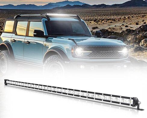 SKYWORLD 37inch 180W Single Row LED Light Bar Spot Flood Combo Beam Fog Light 6000K 95cm Slim Car Lamp Offroad Driving Lights for Truck Car ATV SUV 4X4 4WD Tractor SUV in Saudi Arabia