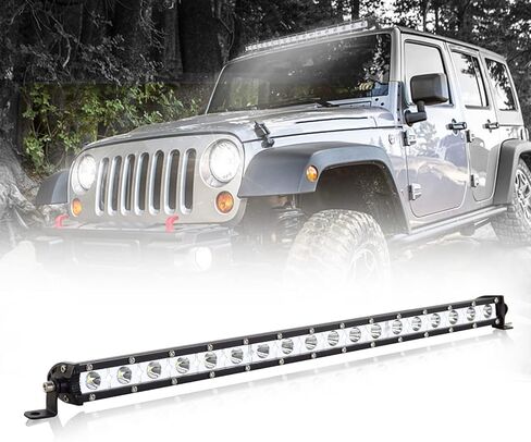 SKYWORLD 37inch 180W Single Row LED Light Bar Spot Flood Combo Beam Fog Light 6000K 95cm Slim Car Lamp Offroad Driving Lights for Truck Car ATV SUV 4X4 4WD Tractor SUV in Saudi Arabia
