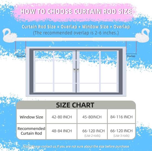 قضيب ستارة مزدوج للنوافذ من 48 إلى 84 بوصة: قضيب ستارة معالجة نافذة مزدوجة بقطر 1 بوصة شديد التحمل - تشطيبات من راتنج البجعة وقضيب ستارة مزدوج أبيض in Kuwait