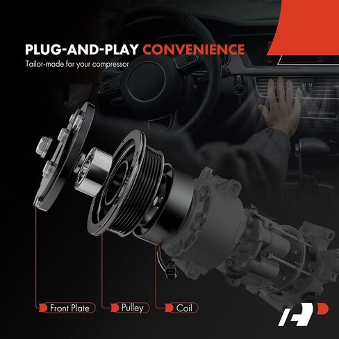 قابض ضاغط مكيف الهواء A-Premium 1989-1996 مناسب لسيارات Ford F-150 F-250 F-350، Focus، Ranger & Select Lincoln، Mazda، Mercury Models والمزيد in Saudi Arabia