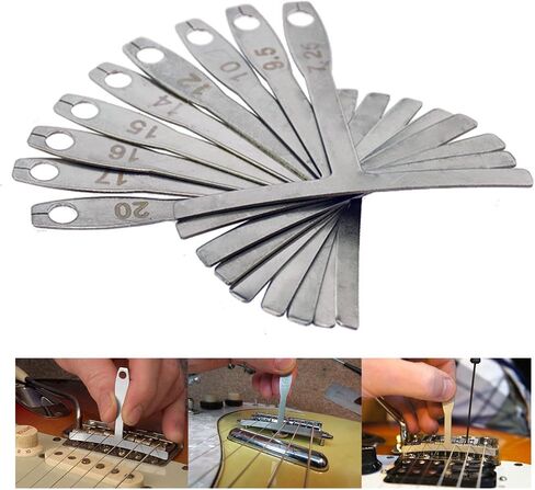 BIGTEDDY - مجموعة من 9 أجهزة قياس نصف قطرها للجيتار والباس أدوات Luthier لتعديلات سرج الجسر in Saudi Arabia