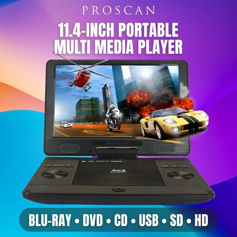 سيلفانيا 11.4 بوصة 720 بكسل مشغل بلو راي محمول، DVD، CD، USB، SD متعدد الوسائط عالي الدقة HD (11.4 بوصة) in Saudi Arabia