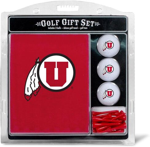 منشفة جولف مطرزة من Team Golf NCAA Utes Utes، 3 كرات جولف، ومجموعة تي شيرت جولف مجموعة هدايا منشفة جولف مطرزة، 3 كرات جولف، و14 تي شيرت جولف 2-3/4 بوصة، منشفة ثلاثية الطي 16 بوصة × 22 بوصة و100 % قطن in Saudi Arabia
