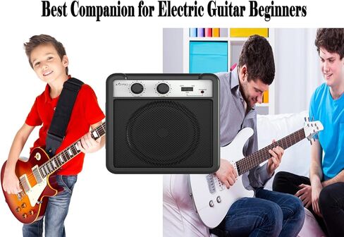 مضخم جيتار صغير، 3 وات، مضخم جيتار صغير محمول مع مستوى الصوت، محرك زائد وتحكم في النغمة للجيتار الكهربائي، ممارسة سطح المكتب، الأطفال المبتدئين in Kuwait