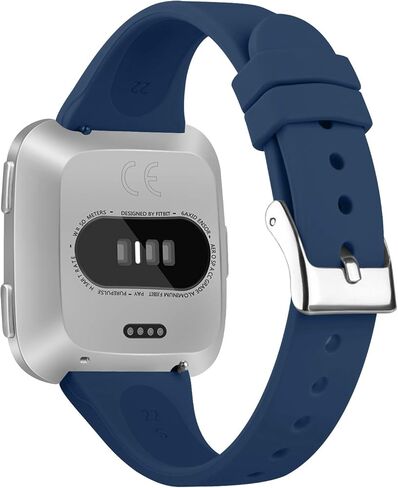 Tobfit Pack 3 أحزمة رفيعة متوافقة مع Fitbit Versa 2 Bands/ Versa/ Versa Lite/SE، سوار معصم بديل من السيليكون للنساء والرجال، مقاس صغير، أسود/رمادي/وردي in Saudi Arabia