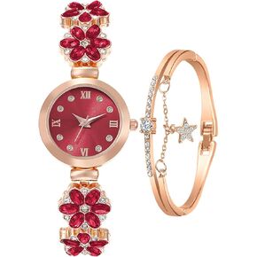 ADSBIAOYE Women's Bracelet Watch Fashion Item Waterproof Quartz Flower Shaped Watch