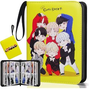 ألبومات البوب ​​الكورية، BT21 Photocard Binder Protect Album، Bangtan Boys Idol Cartoon Trading PhotoCard Book حامل مع 400 بطاقة الأكمام - هدايا عيد الميلاد للأولاد والبنات - بطاقة لومو (تيفاني)