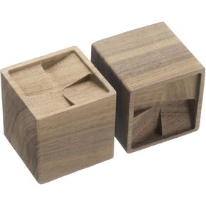 uxcell 2Pcs Wood Essential Oil Diffuser, Rosewood Square Car Diffusers for Essential Oils Small Wooden Aromatherapy Scent Diffusers Air Freshener for Car, Home, and Office