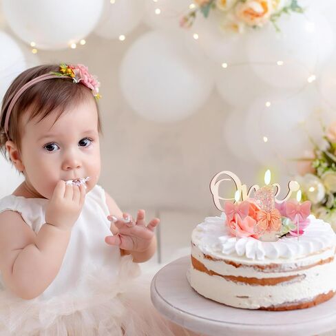 أرقام عيد الميلاد 12 شموع، أرقام الزفاف الوردية الترتر شمعة وامضة فراشة عيد ميلاد كعكة القبعات العالية للفتيات النساء الاحتفال بالذكرى السنوية ديكورات الحفلات in Saudi Arabia