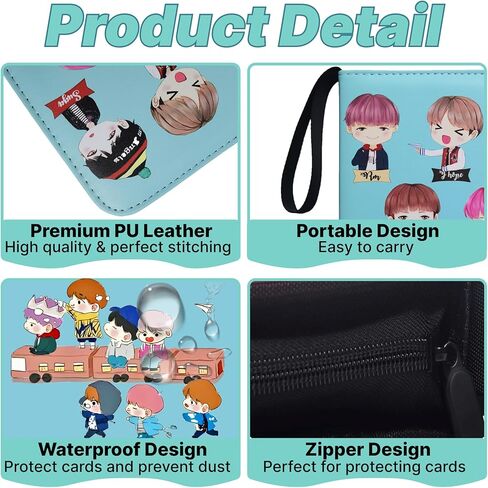 Korean Pop Albums, BT21 Photocard Binder Protect Album, Bangtan Boys idol Cartoon Trading PhotoCard Holder Book with 400 Cards Sleeves - Christmas Gifts for Boy & Girls - Lomo Card (Yellow) in Saudi Arabia