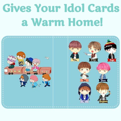 Korean Pop Albums, BT21 Photocard Binder Protect Album, Bangtan Boys idol Cartoon Trading PhotoCard Holder Book with 400 Cards Sleeves - Christmas Gifts for Boy & Girls - Lomo Card (Yellow) in Saudi Arabia