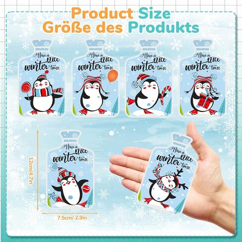 6 قطع من أجهزة تدفئة الجيب القابلة لإعادة الاستخدام من MOVINPE لتدفئة الأيدي الفورية للأطفال والكبار - عبوات حرارية مع تصميمات لطيفة، انقر فوق جل لتدفئة اليد لجسم اليد in Kuwait