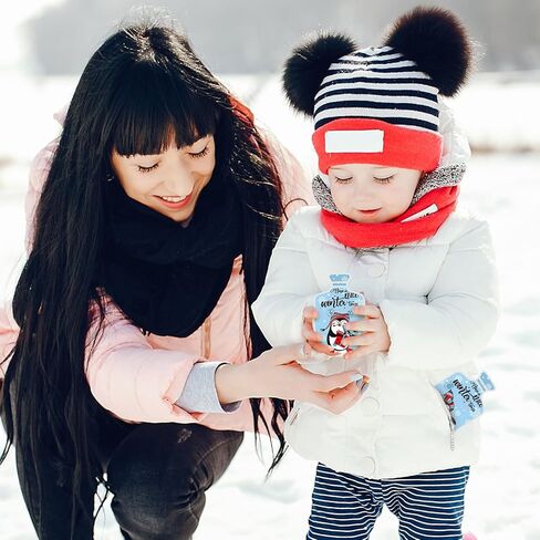 6 قطع من أجهزة تدفئة الجيب القابلة لإعادة الاستخدام من MOVINPE لتدفئة الأيدي الفورية للأطفال والكبار - عبوات حرارية مع تصميمات لطيفة، انقر فوق جل لتدفئة اليد لجسم اليد in Kuwait