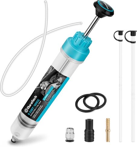 DURATECH 200CC مستخرج السوائل للسيارات، مضخة السوائل مع أنابيب تمديد طويلة، حقنة الزيت مع شفط قوي، مضخة مستخرج السوائل لاستخراج زيت المحرك، زيت ناقل الحركة وسائل الفرامل in Saudi Arabia