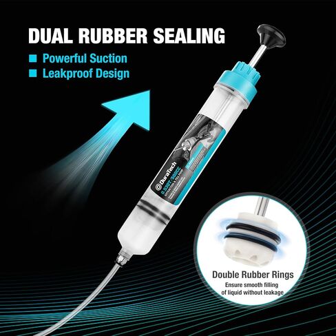 DURATECH 200CC مستخرج السوائل للسيارات، مضخة السوائل مع أنابيب تمديد طويلة، حقنة الزيت مع شفط قوي، مضخة مستخرج السوائل لاستخراج زيت المحرك، زيت ناقل الحركة وسائل الفرامل in Saudi Arabia