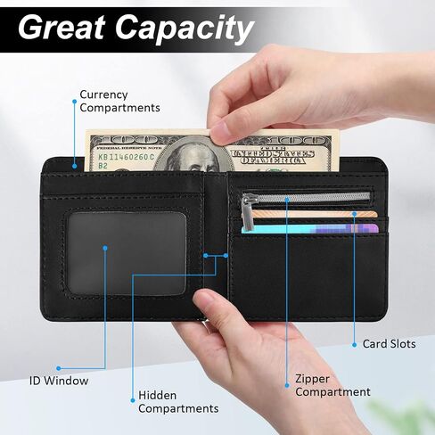 Cool Teen Boys Wallet - Wallet for Boys Video Game Design Slim Leather Bi-Fold Wallets with Coin Pocket Credit ID Card Cash Holder ID Window Black Purse Wallets for Boy Teens Youth Men Teenager in Saudi Arabia