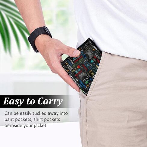 Cool Teen Boys Wallet - Wallet for Boys Video Game Design Slim Leather Bi-Fold Wallets with Coin Pocket Credit ID Card Cash Holder ID Window Black Purse Wallets for Boy Teens Youth Men Teenager in Saudi Arabia